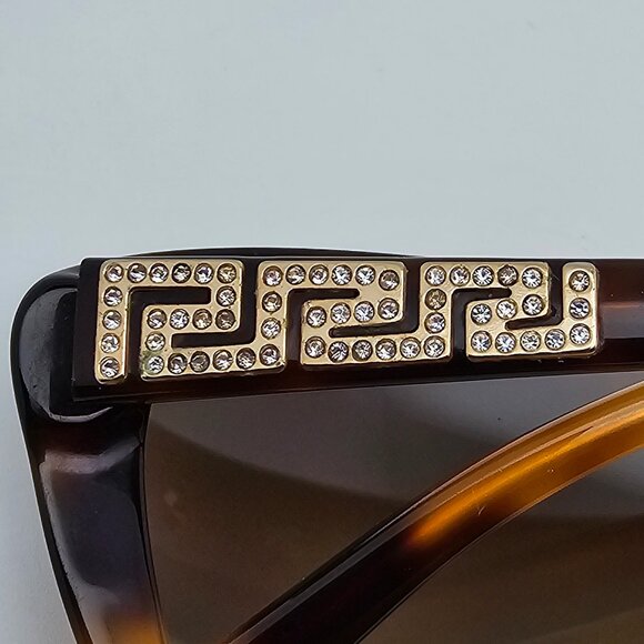 Versace Mod 4264-B 5061/13 Havana Rhinestone Frame Brown Lens Cat Eye Sunglasses main image 6